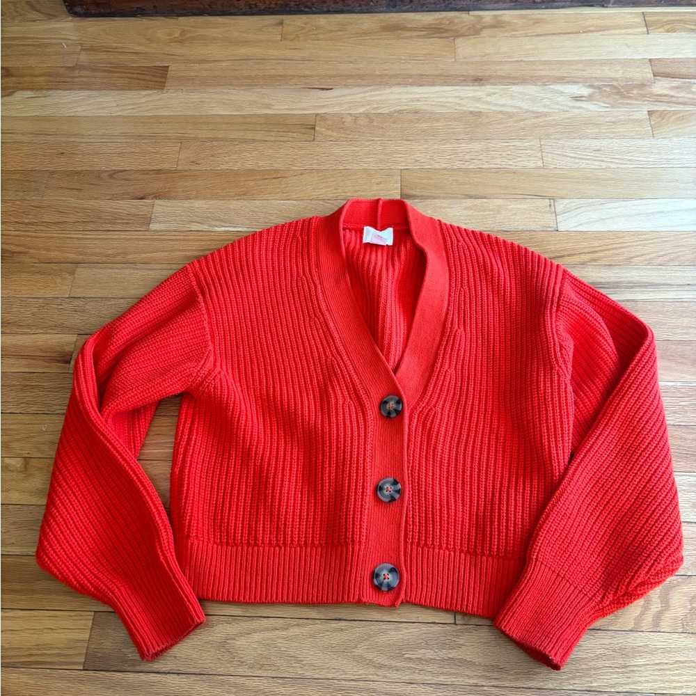NWOT Cropped red sweater